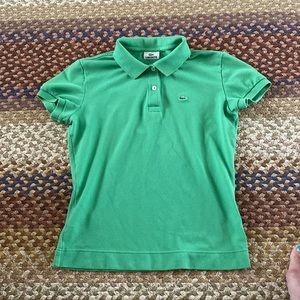 Lacoste polo, green, size 40